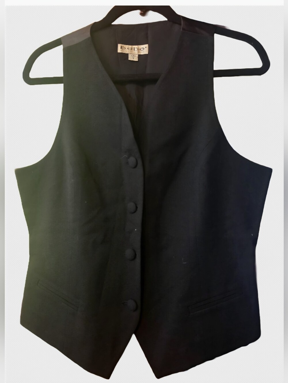 90s bebe SF Wool Tuxedo Vest
